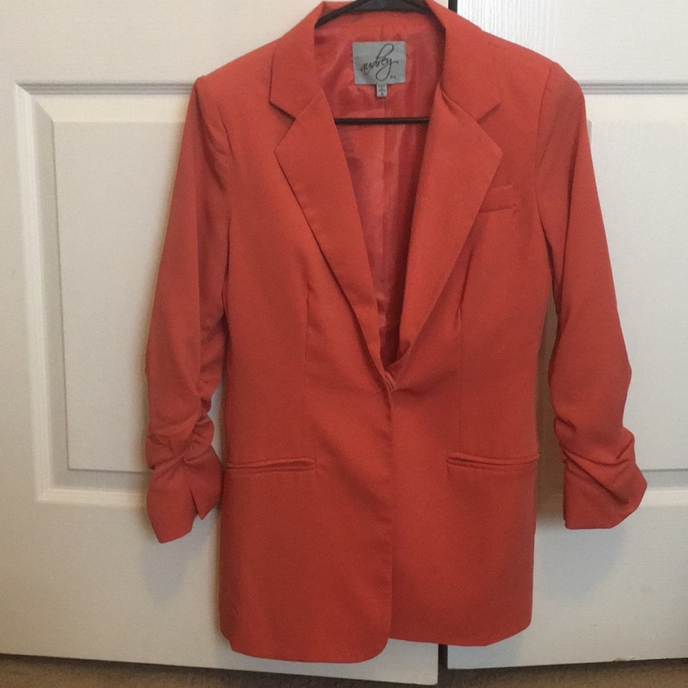 orange blazer